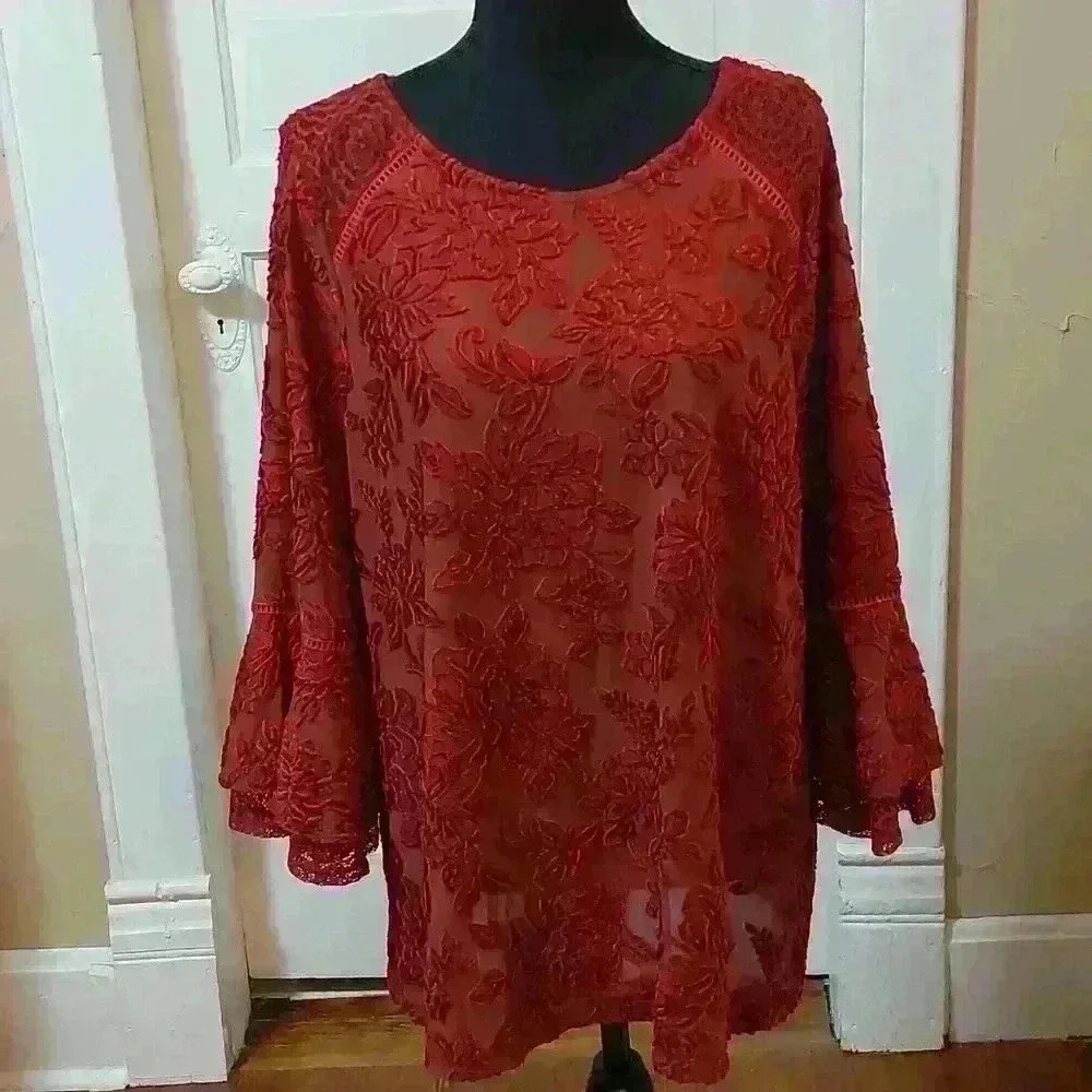 Velvet brocade blouse #0084E